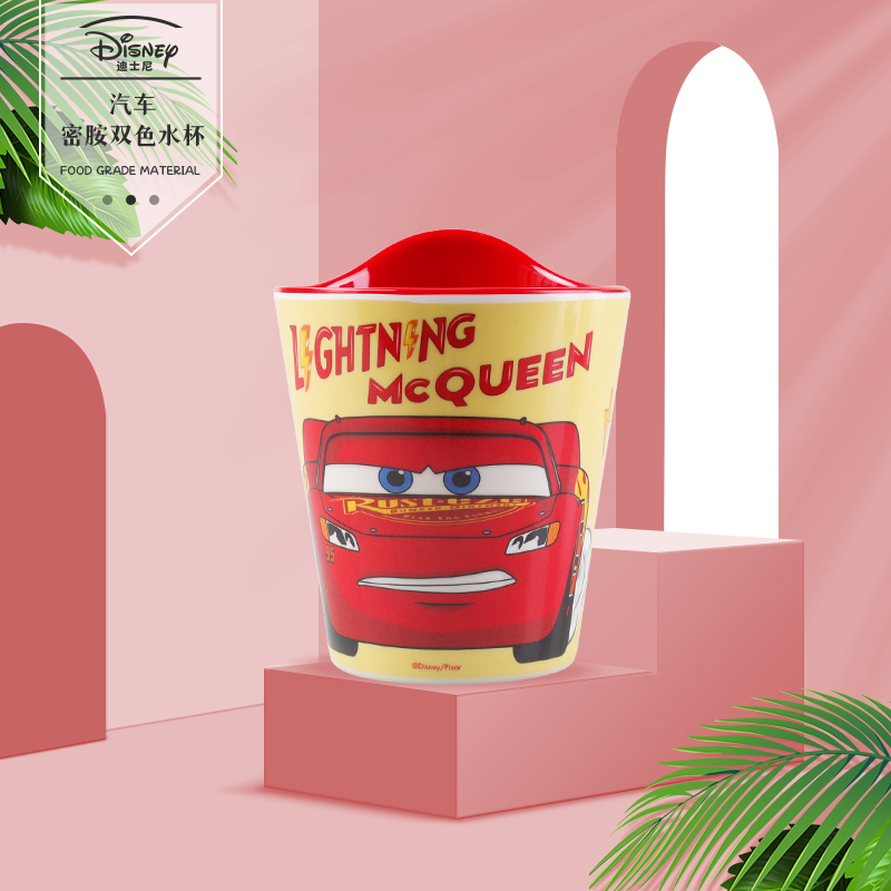 Ly nước hoạt hình Disney nhựa melamine mới 2022 hình xe Car Mcqueen cho bé