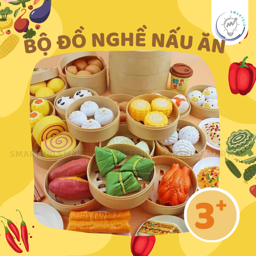 Bộ đồ chơi nấu ăn 88 chi tiết - Đồ chơi nhập vai cho bé 3+