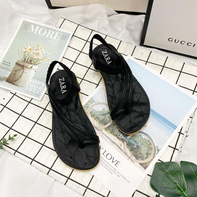 Sandal xỏ ngón 2 dây xéo đế nệm siêu êm