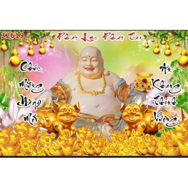 Tranh dán tường 3d tài lộc