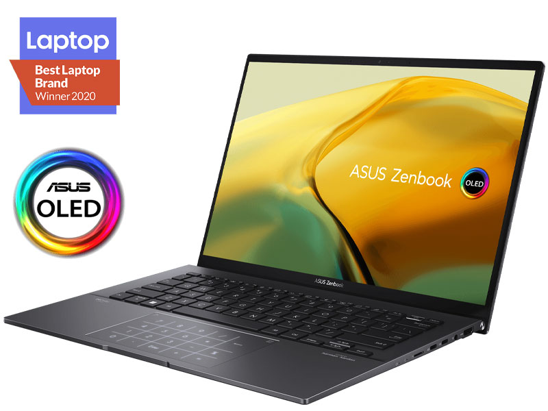 Laptop Asus Zenbook 14 OLED UM3402YA-KM074W (Ryzen 5-5625U | 8GB | 512GB | Radeon Graphics | 14 inch 2.8K | Windows 11 | Jade Black) - Hàng Chính Hãng - Bảo Hành 24 Tháng