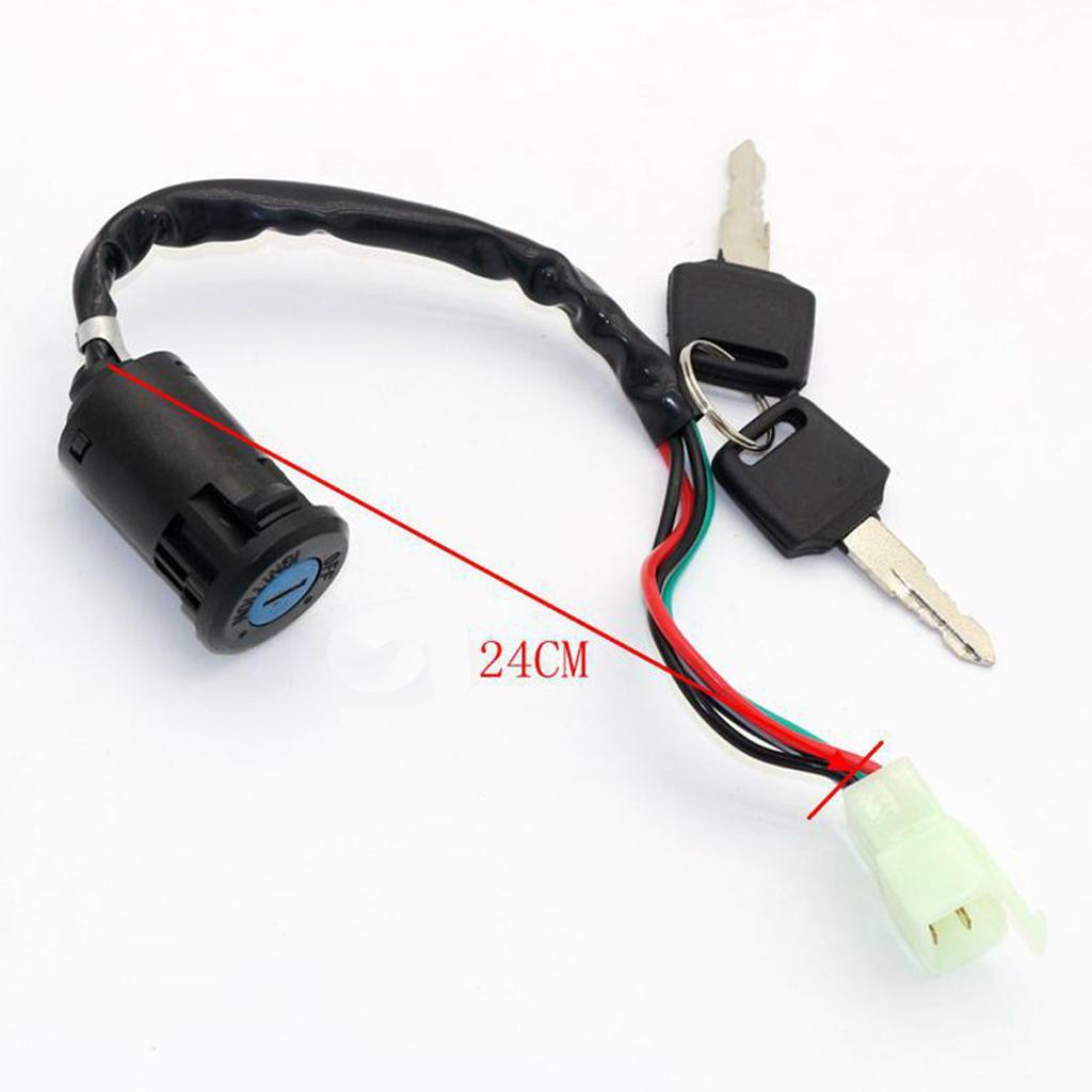 2X Ignition Key Lock Switch 4-Wire For 50 110 150 250CC Mini Quad ATV Dirt Bike