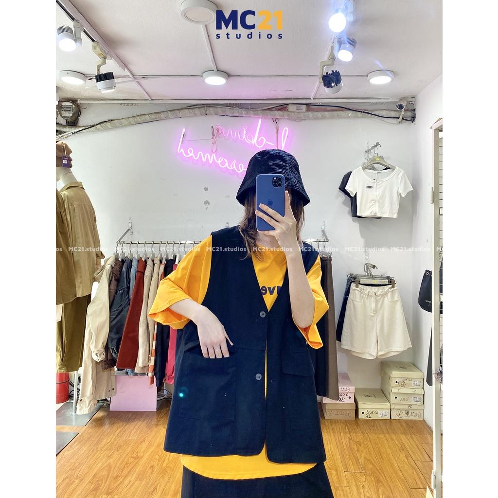 Áo gile kaki MC21.STUDIOS oversize Unisex form rộng nam nữ Ulzzang Streetwear Hàn Quốc vải xịn mềm A3201