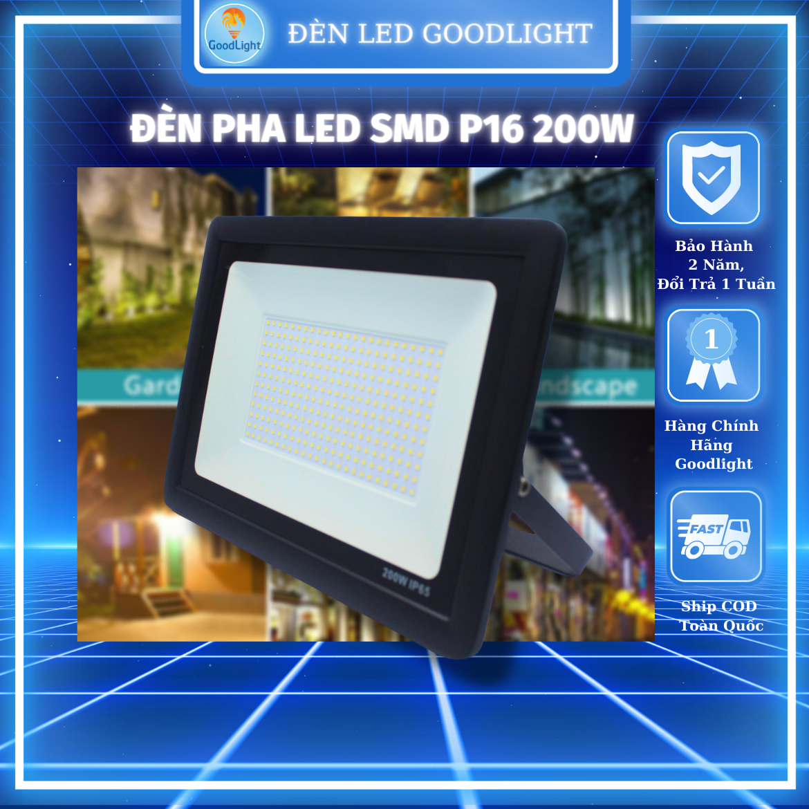 Đèn Pha Led SMD 200W P16