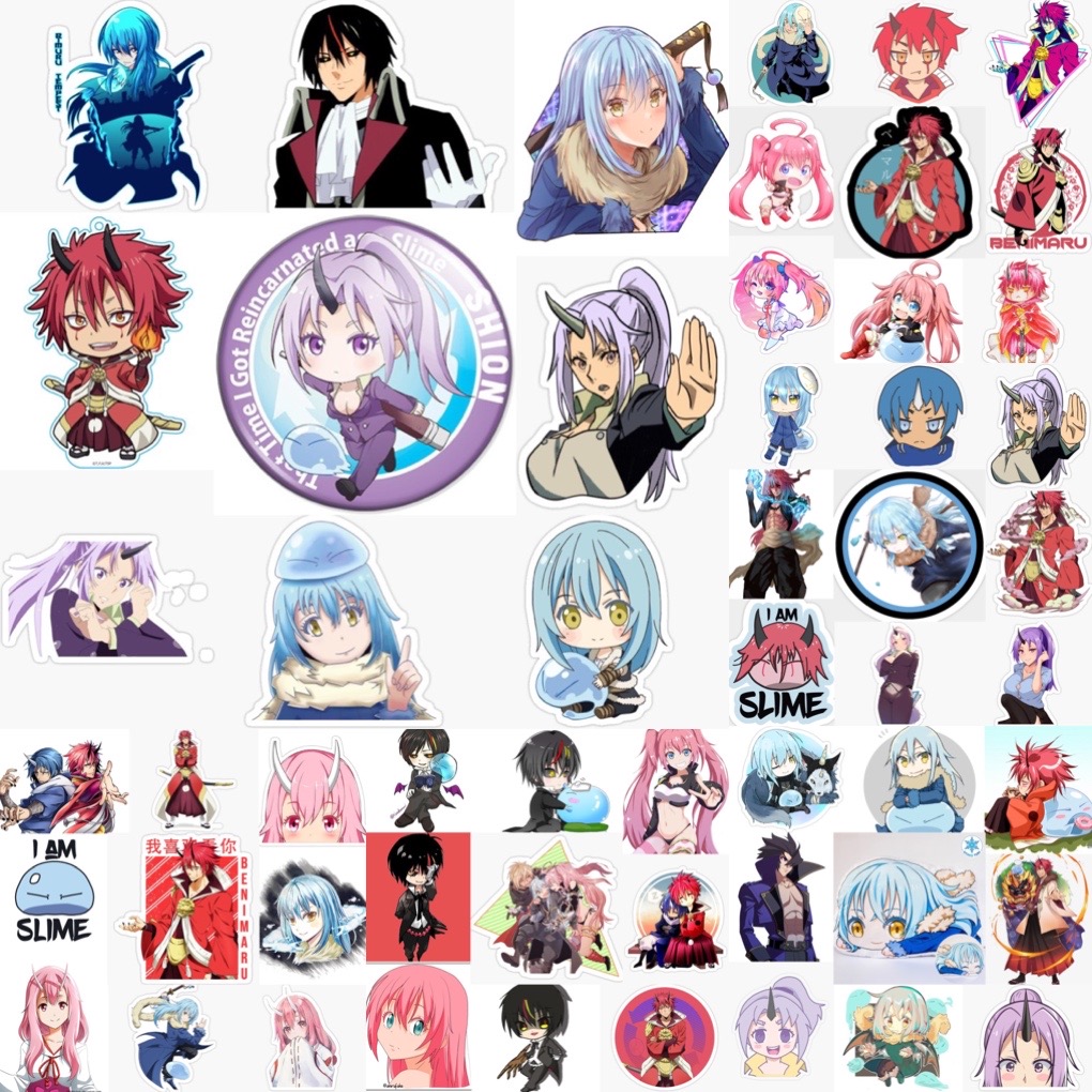 Hình ảnh Ảnh Sticker Tensei Shitara Slime Datta ken 30-60 cái ép lụa khác nhau