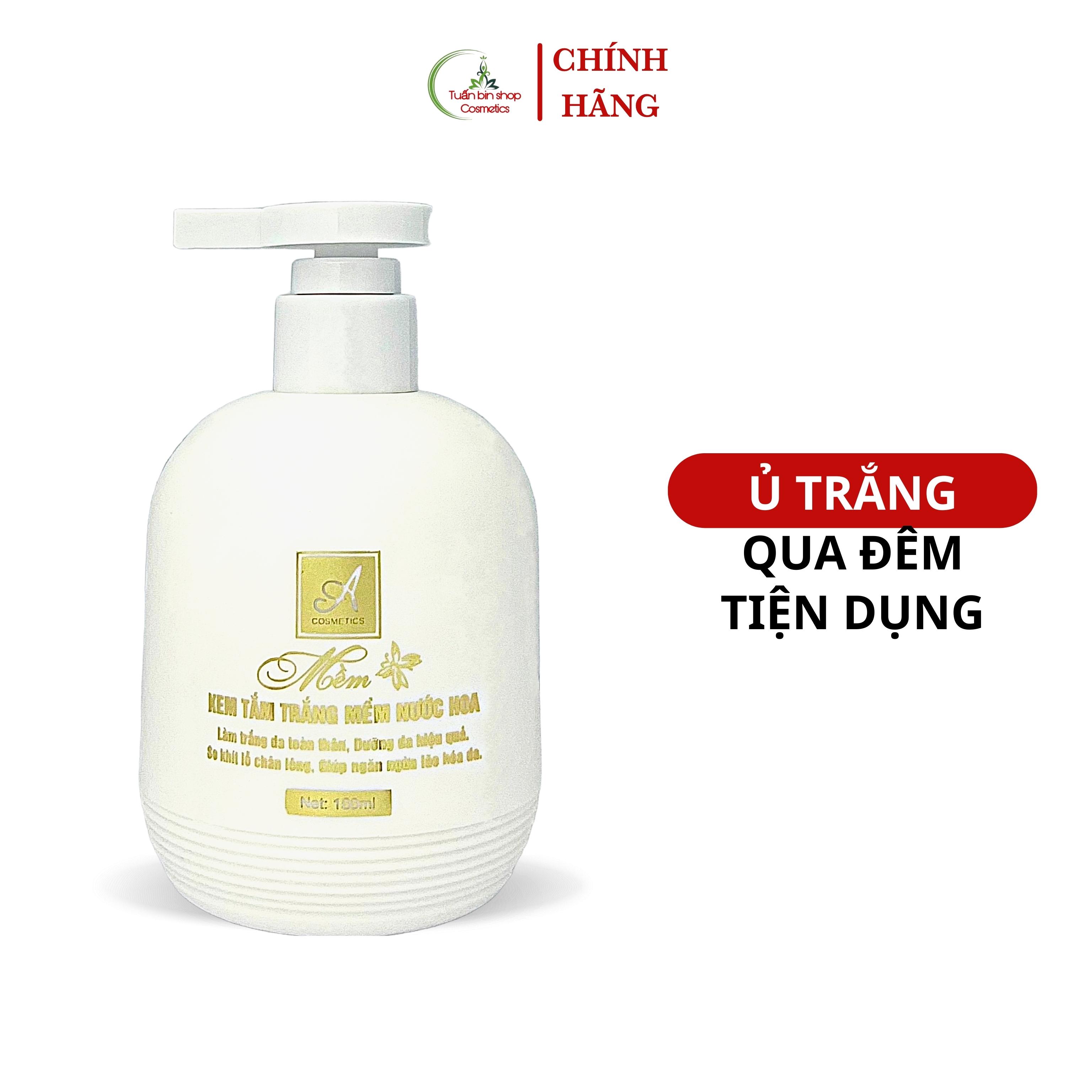 Kem tắm trắng toàn thân Acosmetics, ủ trắng body, hương nước hoa 100ml