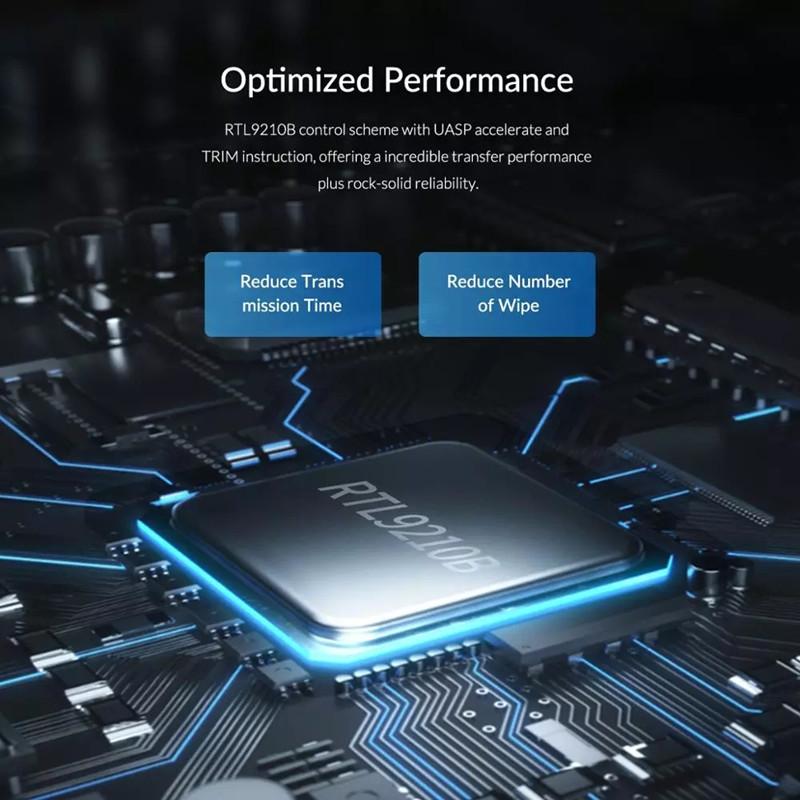 Giao Thức Kép M2 SSD Vỏ Hộp NVMe SATA NGFF M.2 SSD Box USB 3.1 10Gbps cho Ổ Cứng Ngoài M/B M Key M.2 SSD RTL9210B