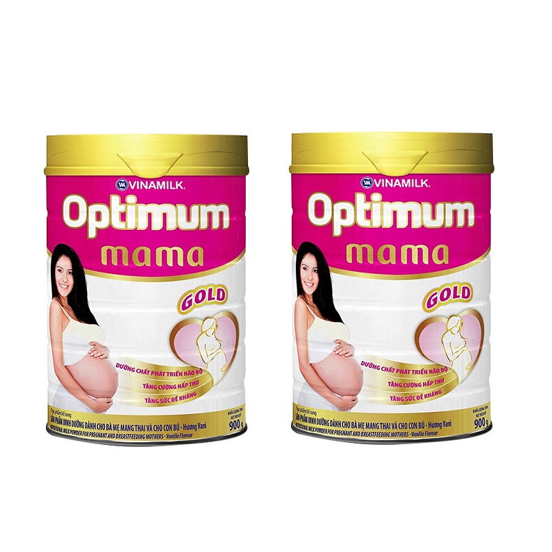 Bộ 2 Lon Sữa Bột Vinamilk Optimum Mama Gold - Hộp Thiếc 900g