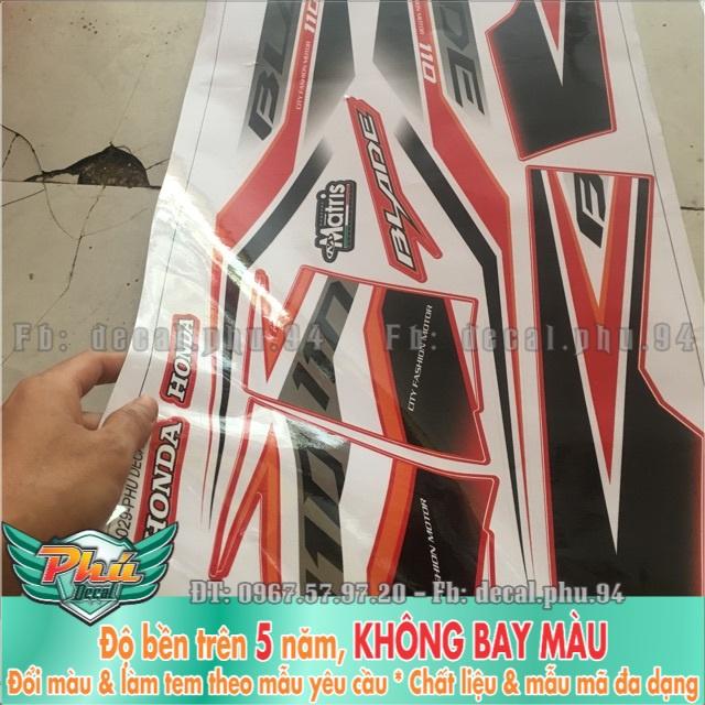 Tem rời Blade decal trắng sữa -1