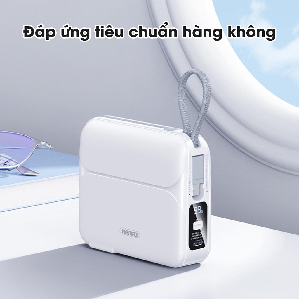 Củ Sạc Kiêm Sạc Dự Phòng Đa Năng Kèm Cáp 3in1 20000mAh Remax RPP-553 -Sạc Nhanh 27W Cho 14Pro Max - Hàng Chính Hãng Remax - 20000mah