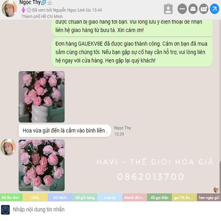 Hoa Giả - Hoa Hồng Lụa Havi cao cấp trang trí nhà cửa, nội thất,cửa tiệm,...