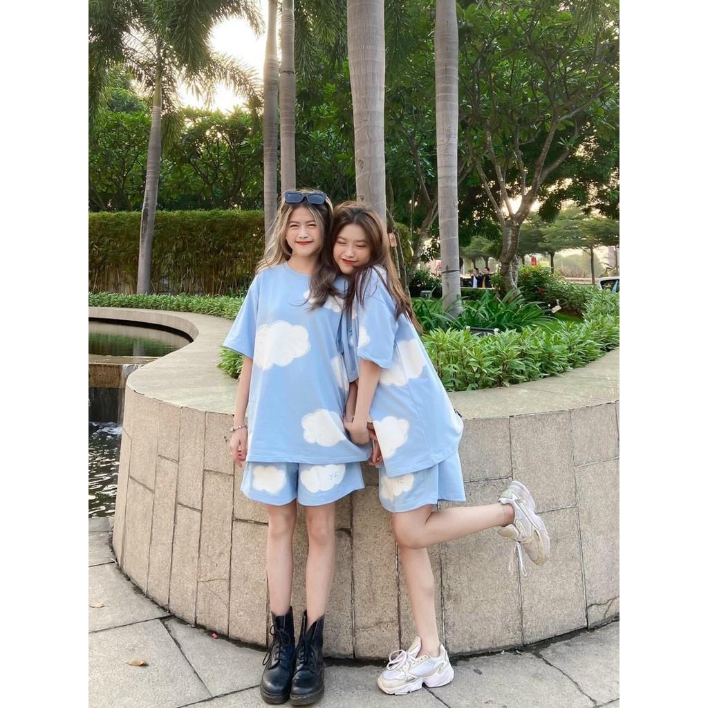 Đồ bộ ngủ đùi mặc nhà Đồ bộ nữ Bộ Đồ Ngủ dễ thương nhiều họa tiết đám mây - Bộ  hè chất thun sữa mềm mại