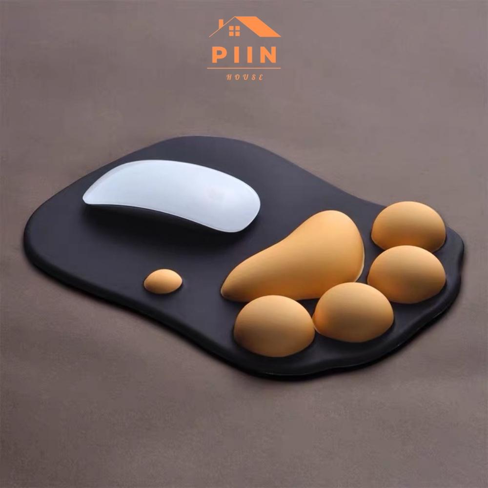 Miếng lót chuột cỡ lớn có đệm đỡ tay silicone pad chuột hình chân mèo cute