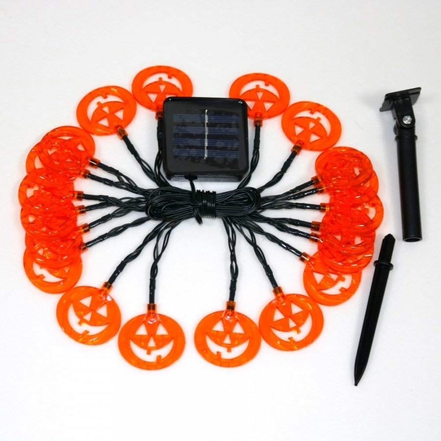 Dây đèn led trang trí ngoài trời Halloween hình bí ngô GV-PHSL-1