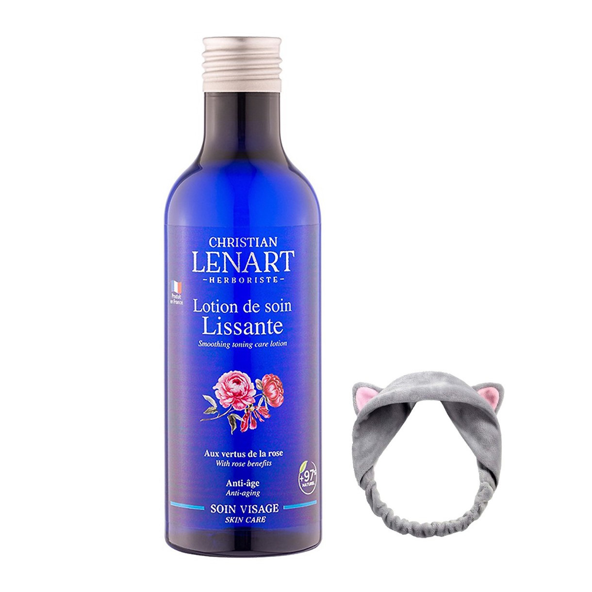 Toner thảo dược chiết xuất hoa hồng Christian Lenart Soothing Toning Care Lotion 200ml (Dưỡng ẩm và chống lão hoá da) + Tặng Kèm 1 Băng Đô Tai Mèo Xinh xắn ( Màu ngẫu nhiên)