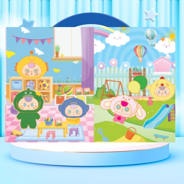 Sách - Bộ 4 Quyển Sticker Bóc Dán Baby Three Nhiều Chủ Đề Cho Bé Tha Hồ Sáng Tạo