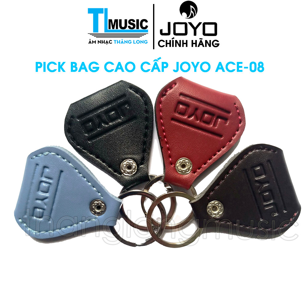 Móc khóa đựng pick (Ví đựng pick) - Pick Keychain JOYO ACE08 chất liệu da thật bền đẹp