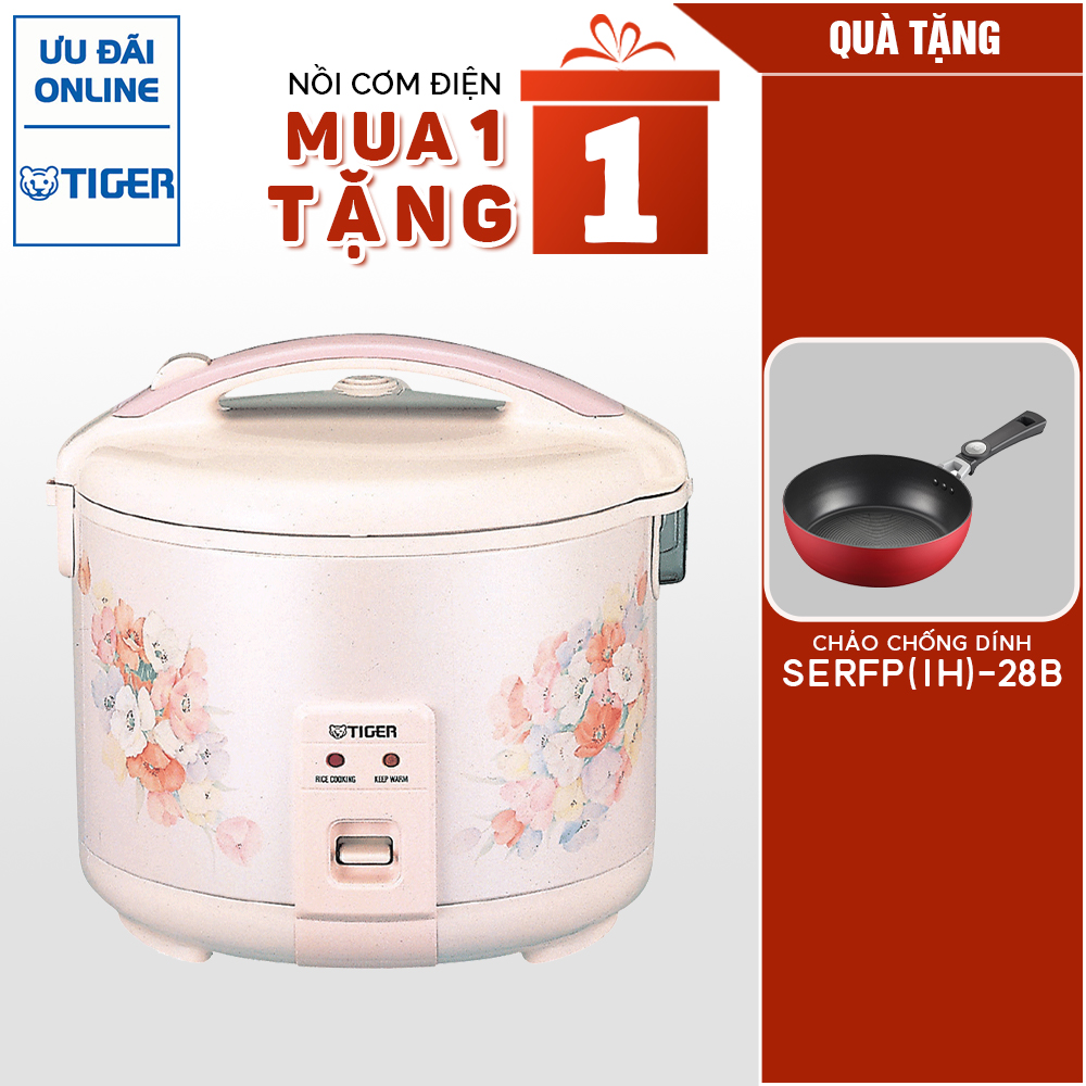 MUA 1 TẶNG 1 Nồi cơm điện đa năng Tiger 3 trong 1 JNP-1803 (1.8L) Màu hồng NHẬN 1 CHẢO POONGNYUN SERFP(IH)-28B - Hàng chính hãng