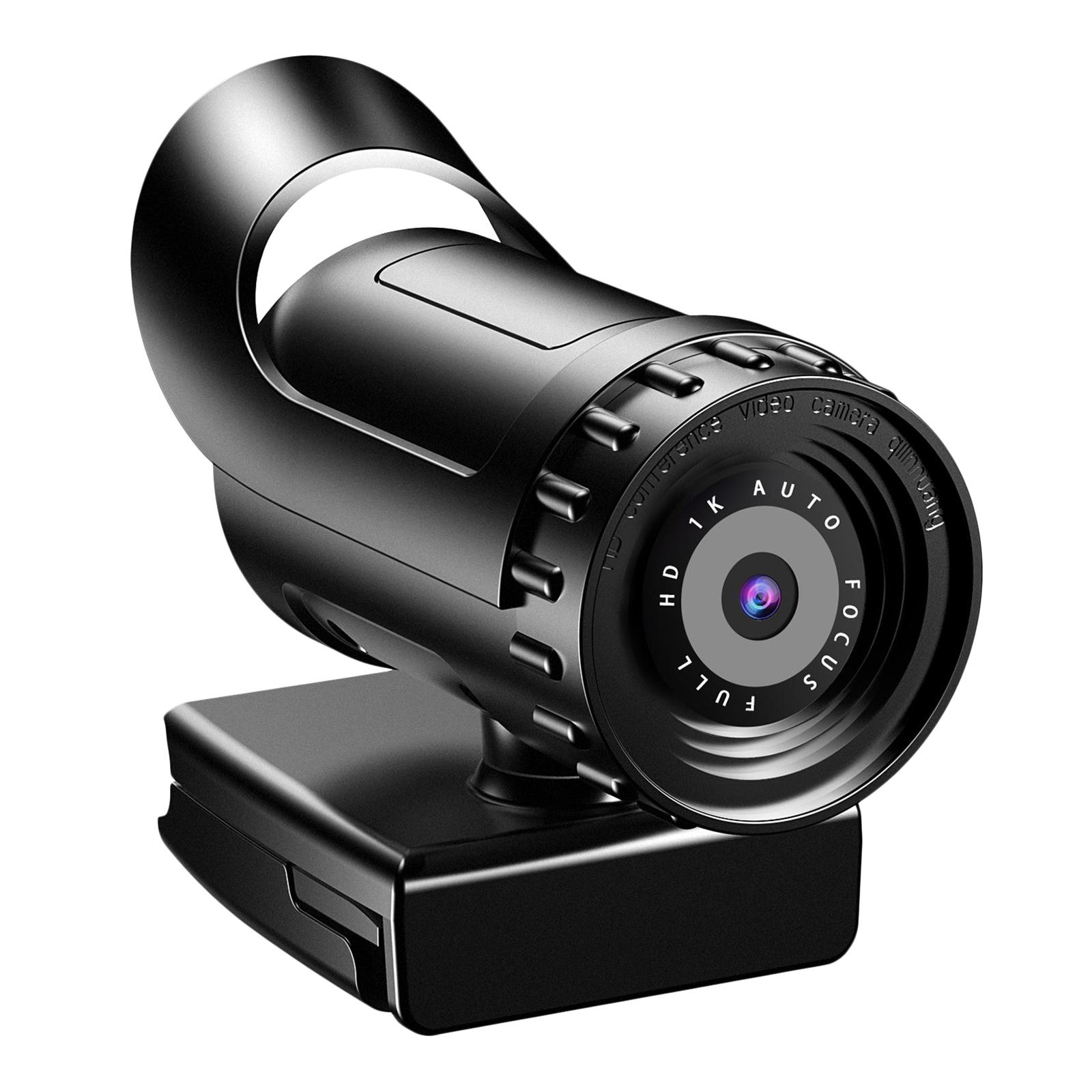 USB Webcam HD Web Camera Auto Focus Streaming Webcam 120°View Computer Camera Plug And Play for Online Calling Online Teaching Conferencing