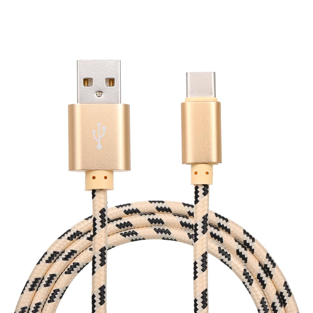 USB Type C Charger Cable Charging Data Cable Type-C Phone Cable Data Sync Nylon Braided Replacement for Samsung Huawei
