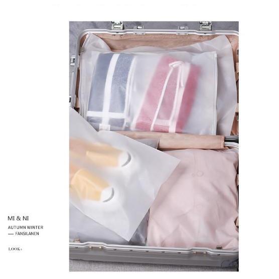 Túi zip dẻo trắng sửa combo 5 size tiện ích du lịch K15 Shalla