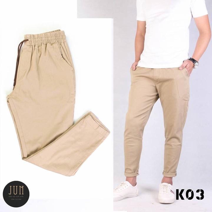 Quần jogger vải kaki ống côn