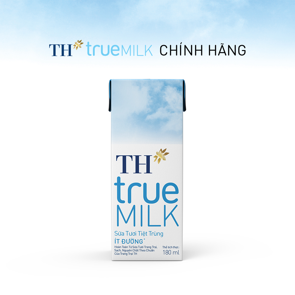 Hình ảnh Thùng 48 hộp sữa tươi tiệt trùng ít đường TH True Milk 180ml (180ml x 48)