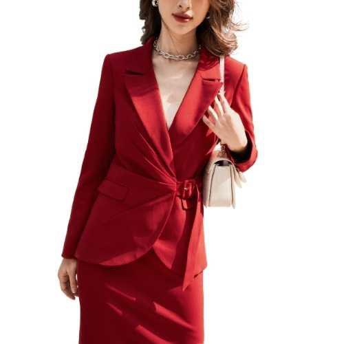 Áo Vest Ôm Sếp Ly Chéo, Mặt Đai Cài - SYO - A6820021