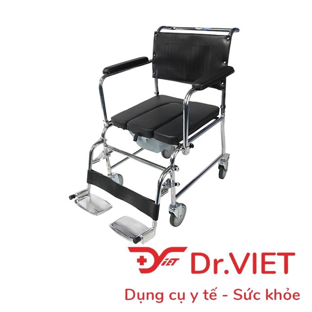 Ghế bô có bánh xe mặt nệm. Khung thép mạ Chrome bạc. Bô vuông. Có gác chân. GX-900