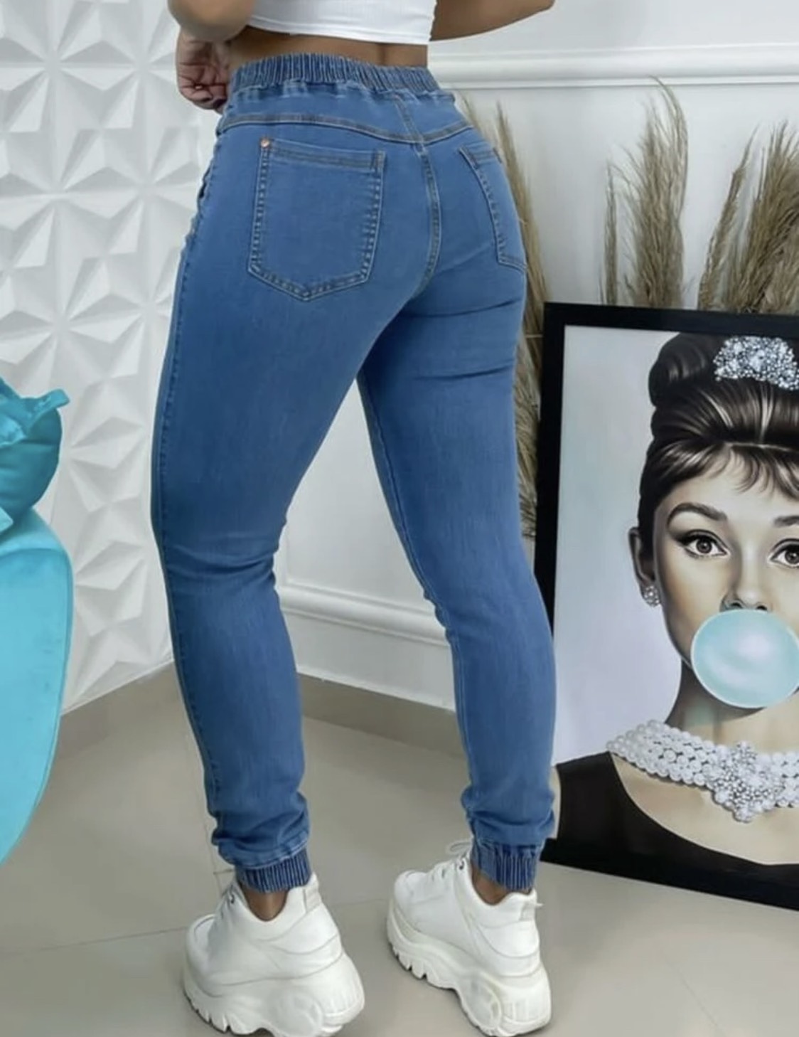 Quần dài jean lưng thun cao cấp có size 30-44 . Vải dày và co giãn