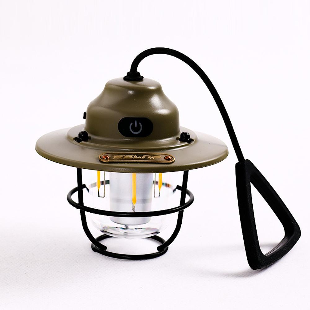 Outdoor Camping Light Vintage Campsite Lantern LED Tent Lamp with 7 Light Modes Handle for Camping Tent Garden Courtyard