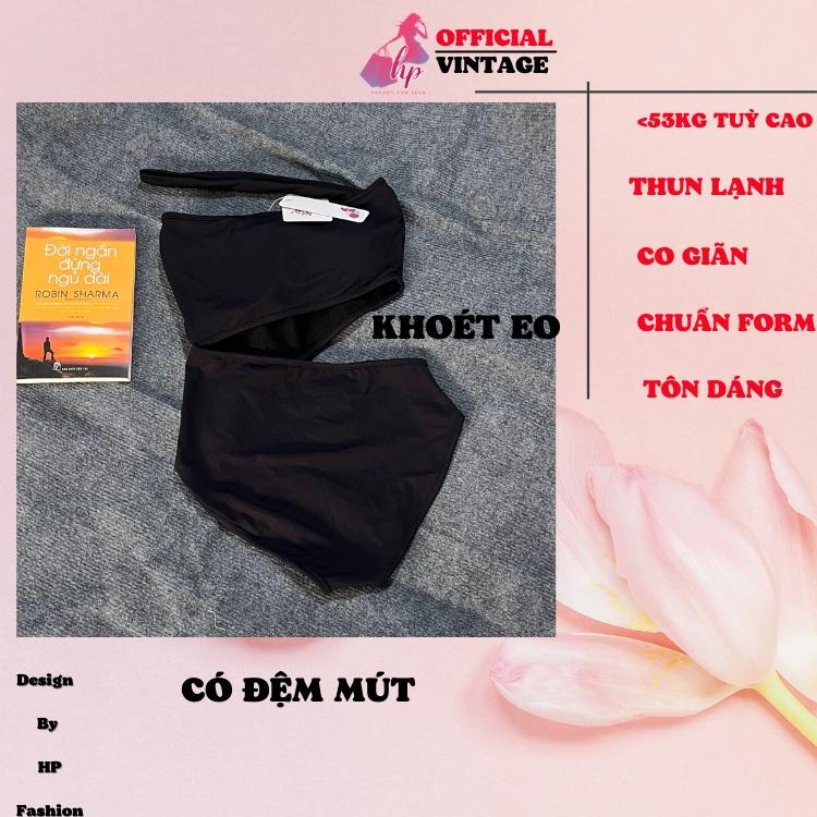 Bộ đồ bơi đi biển khoét eo ôm body 1 dây thun lạnh chuyên dụng có đệm mút VD325