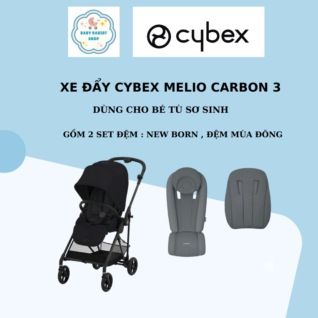 XE ĐẨY GẤP GỌN CYBEX MELIO 3 - Frame Carbon