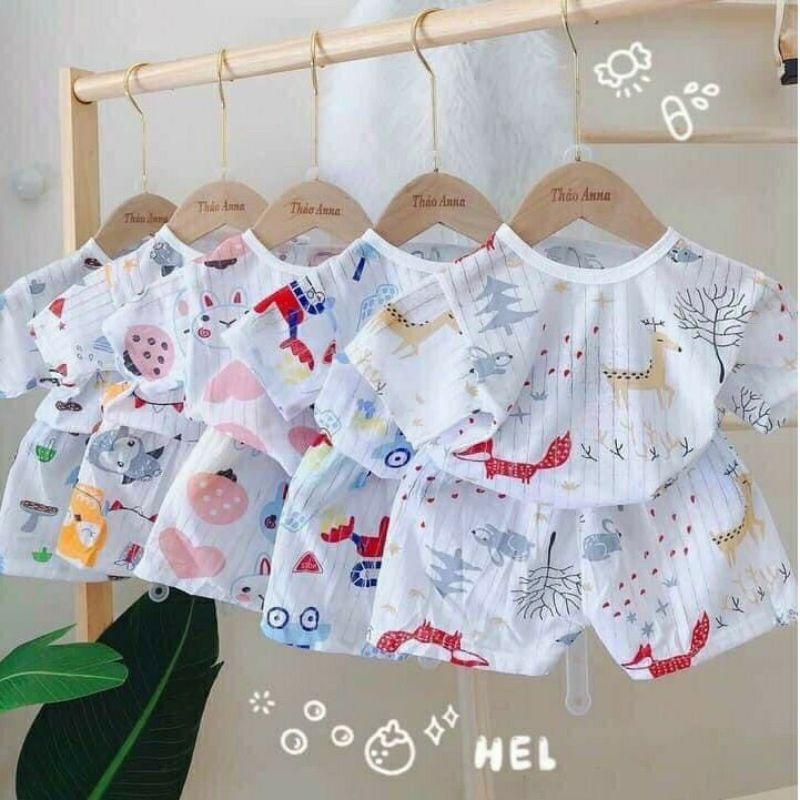 Bộ Cộc Tay Cotton Giấy Loại Đẹp