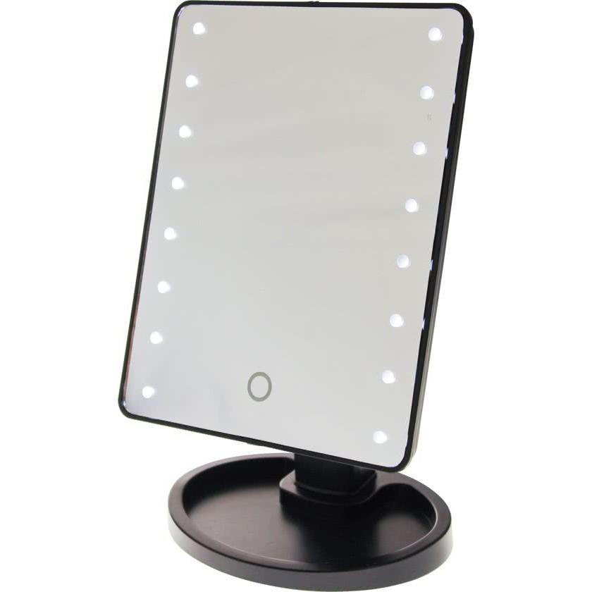 Gương mini trang điểm để bàn có đèn LED 22 bóng - gương soi để bàn có khay đựng son - màu giao ngẫu nhiên