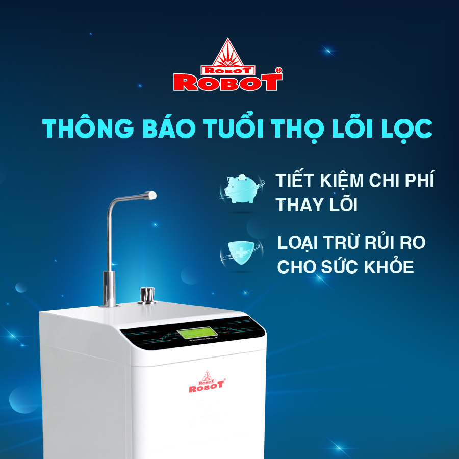 Máy Lọc Nước RO Hydrogen Kiềm ROBOT HydroMega-9 - Hàng Chính Hãng