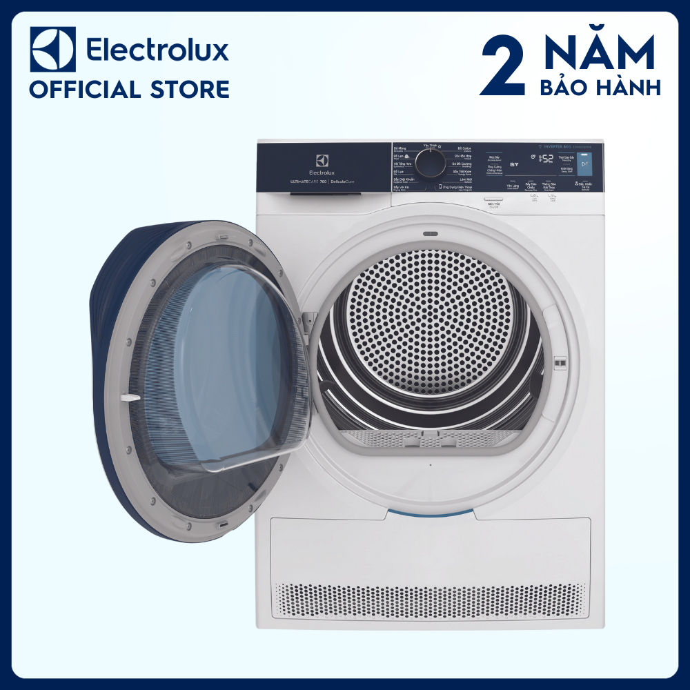 Máy sấy bơm nhiệt Electrolux Heat Pump 8kg UltimateCare 700 EDH803Q7WB - bảo vệ áo quần khỏi sấy khô quá mức