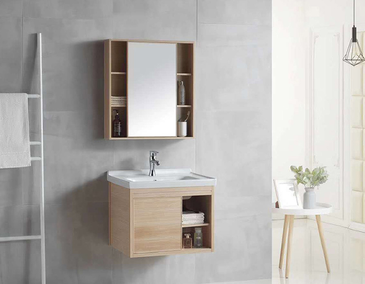 Bộ Tủ Lavabo Hợp Kim Nhôm Chịu Nước Eurolife BLV-AL05 (Nâu Nhạt)