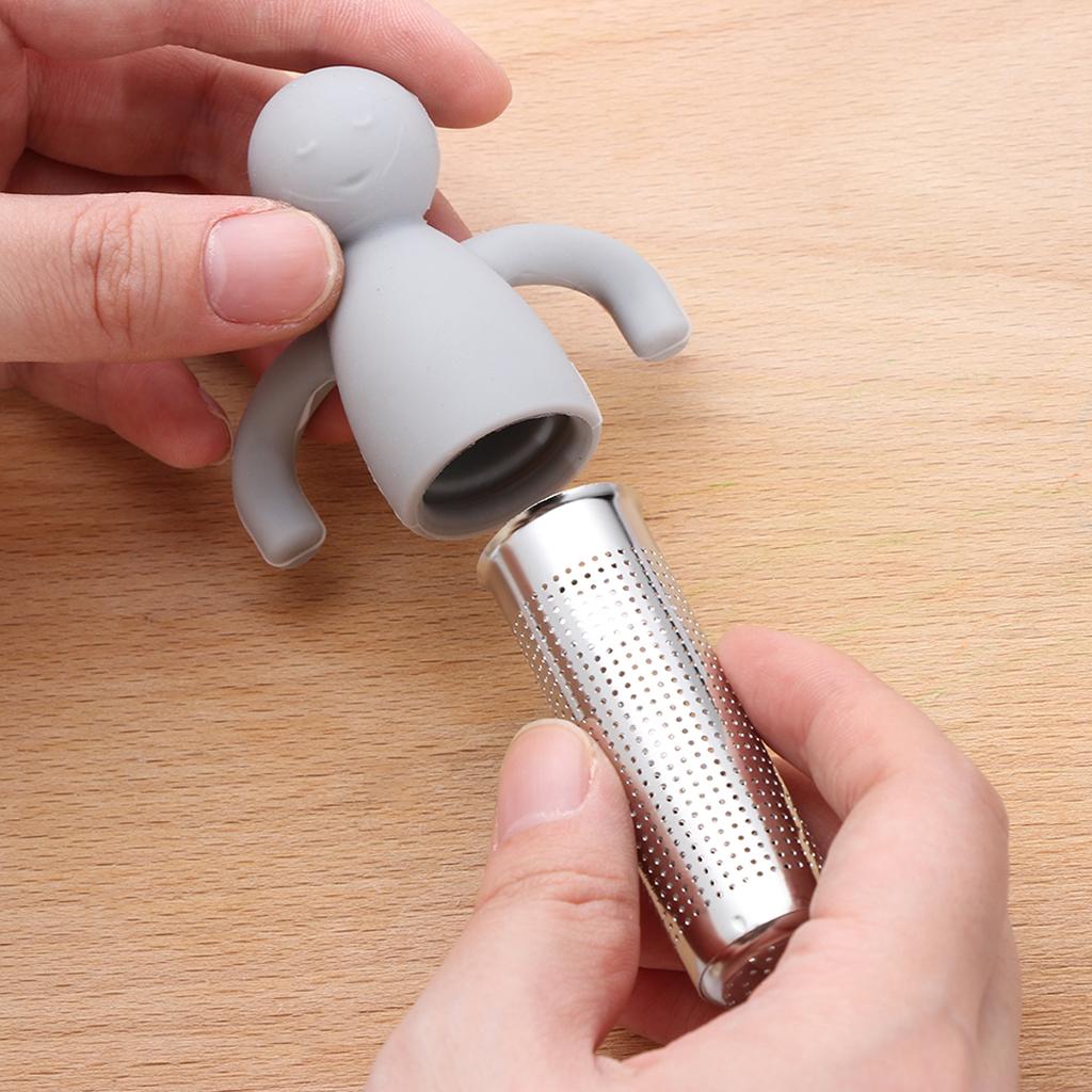 Tea Infuser, Fine Mesh Tea Cup Filter Silicone Handle Stainless Steel Tea Strainer Loose Tea Steeper for Loose Leaf Tea or Herbal Tea