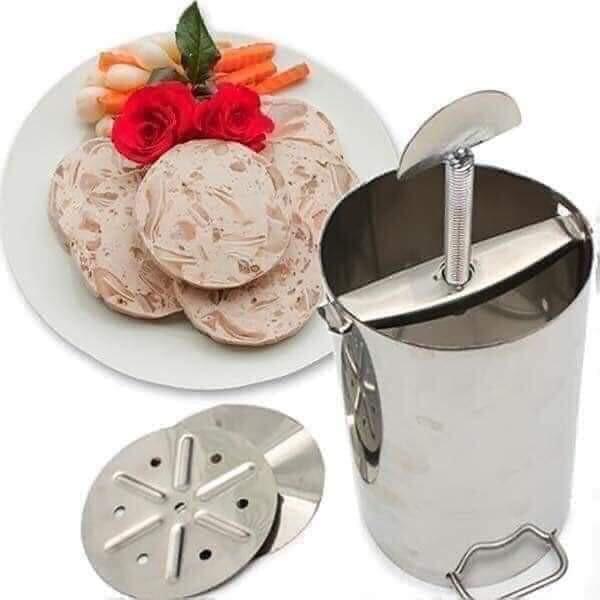 Khuôn làm giò xào inox xịn 2kg, khuôn làm giò chả, khuôn làm chả lụa