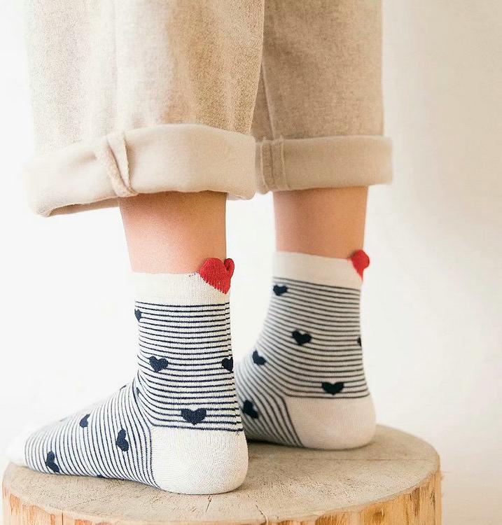 Bộ 5 tất cổ trung cho nữ hình thú chất liệu cotton