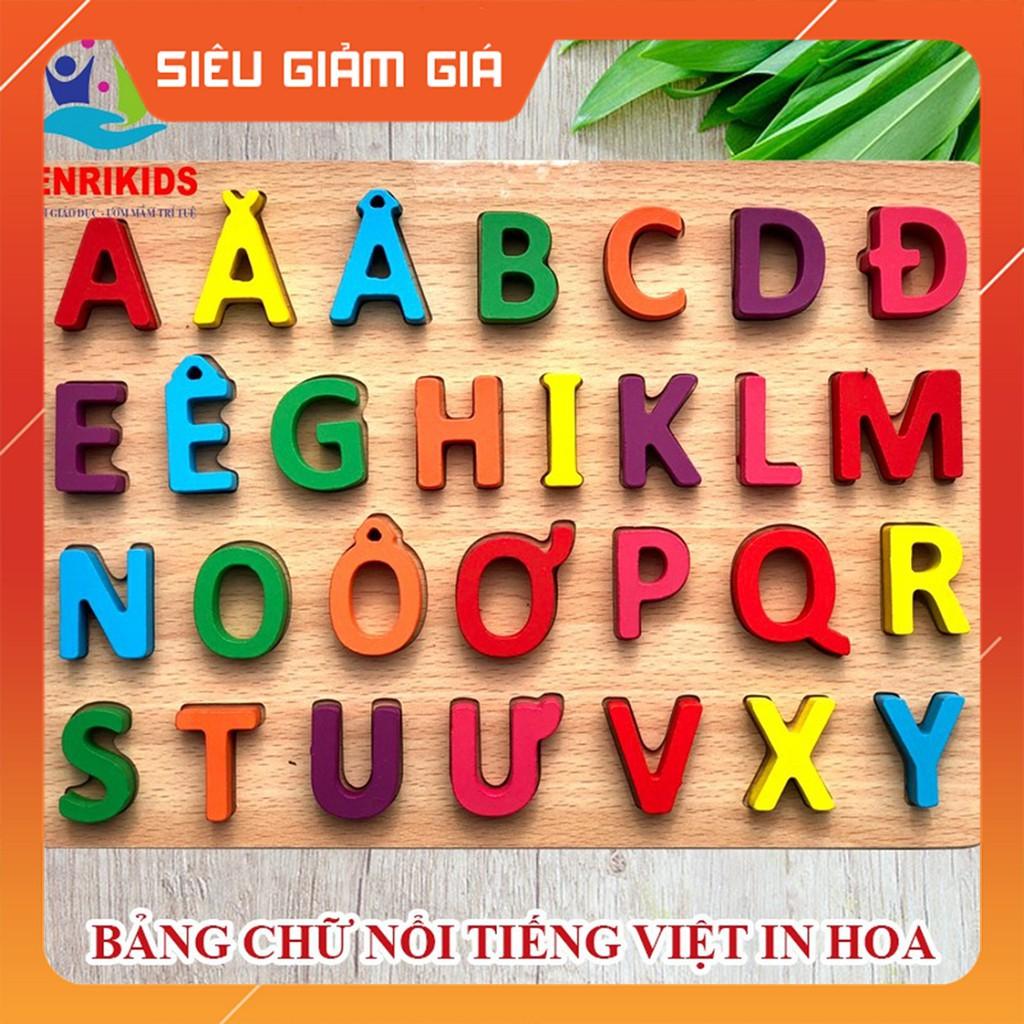 Bảng Ghép Chữ Cái Nổi Tiếng Việt In Hoa – Đồ Chơi Bảng Gỗ Thông Minh Giúp bé Phát Triển Trí Tuệ