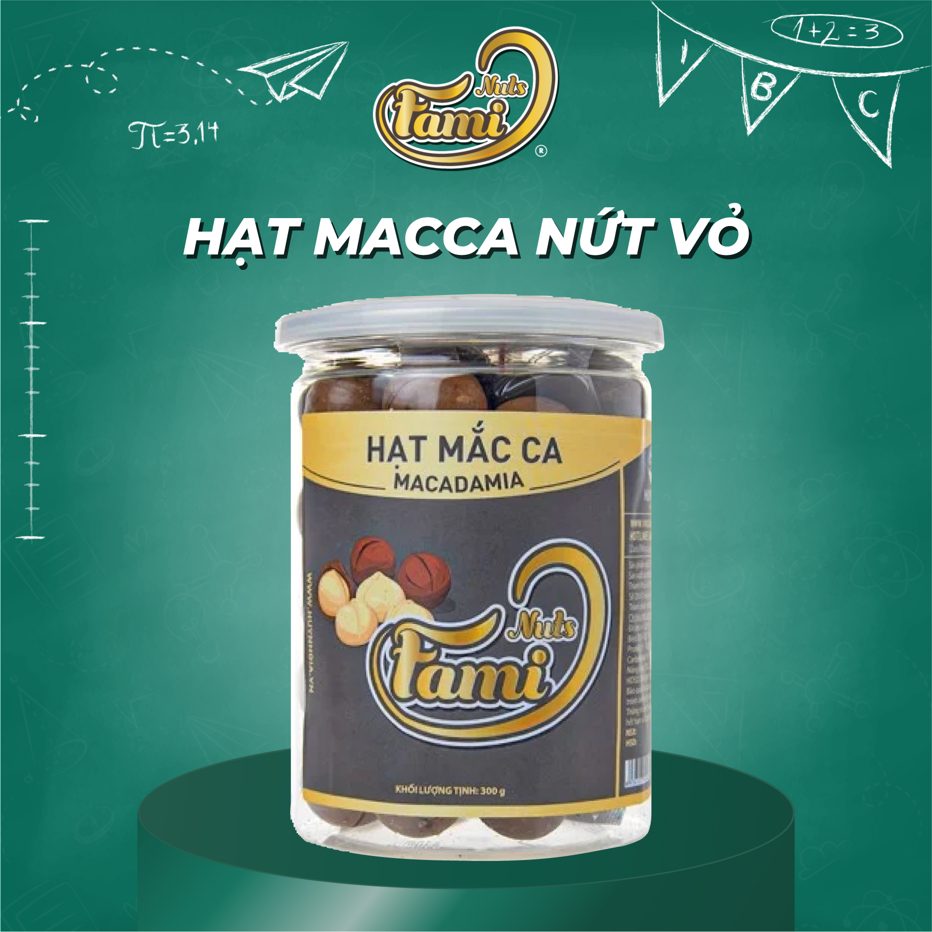 Hạt Mắc Ca Hũ Nắp Nhôm Fami