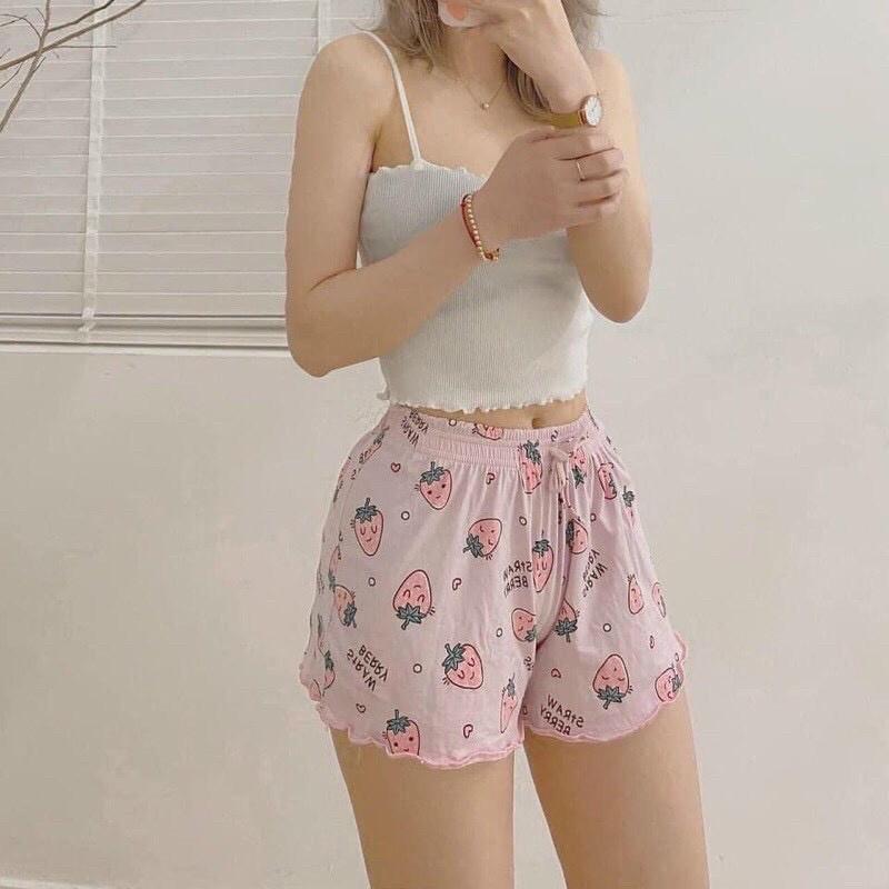 Quần short cotton CHẤT MỀM MÁT, HỌA TIẾT TRẺ TRUNG NGỘ NGHĨNH