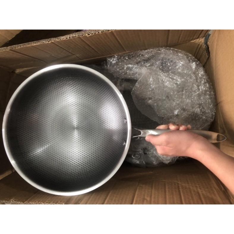 Chảo Chống Dính Vân Tổ Ong Cao Cấp Lòng Sâu - Phù Hợp Cho Mọi Loại Bếp - Chảo Nấu Ăn Đa Năng