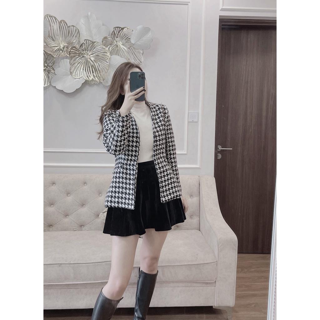 ÁO VEST DÍC DẮC GHI ĐEN BLAZER