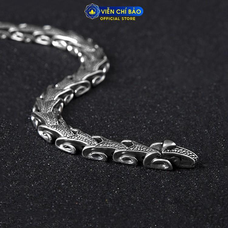 Lắc tay bạc nam Xích Long chất liệu bạc Thái 925 mạnh mẽ nam tính khỏe khoắn thương hiệu Viễn Chí Bảo L100454