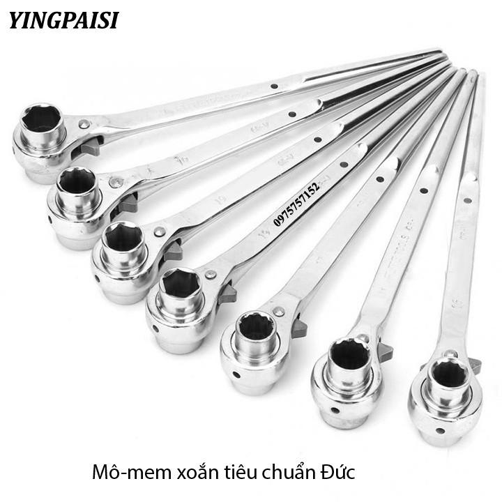 Cờ lê đuôi chuột trắng 19-24 mm, cờ lê giàn giáo tự động  thép CR-V, tuýp giàn giáo đa năng 2 đầu (Màu trắng)