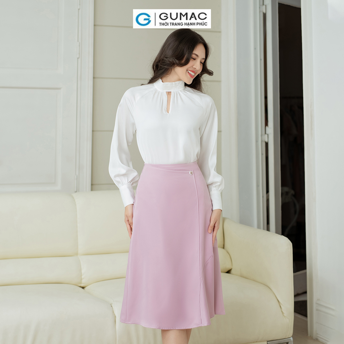 Áo kiểu cổ lọ GUMAC AD08013