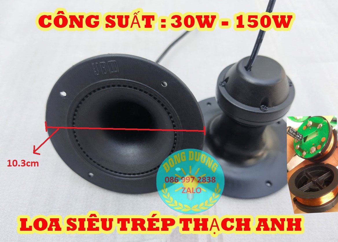 LOA SIÊU TRÉP THẠCH ANH TRÒN 10CM - LOẠI GẮN PIN SIÊU TREBLE - LOA TREBLE RỜI